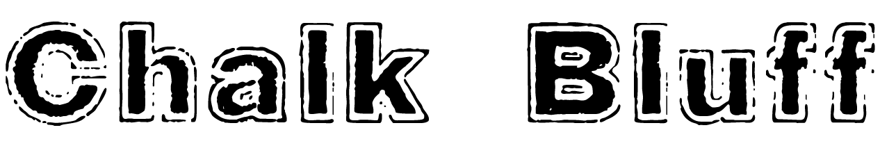 Shaded typefaces were always popular. Chalk Bluff is an example from the latter half of the 19th century. This one is particularly worn.